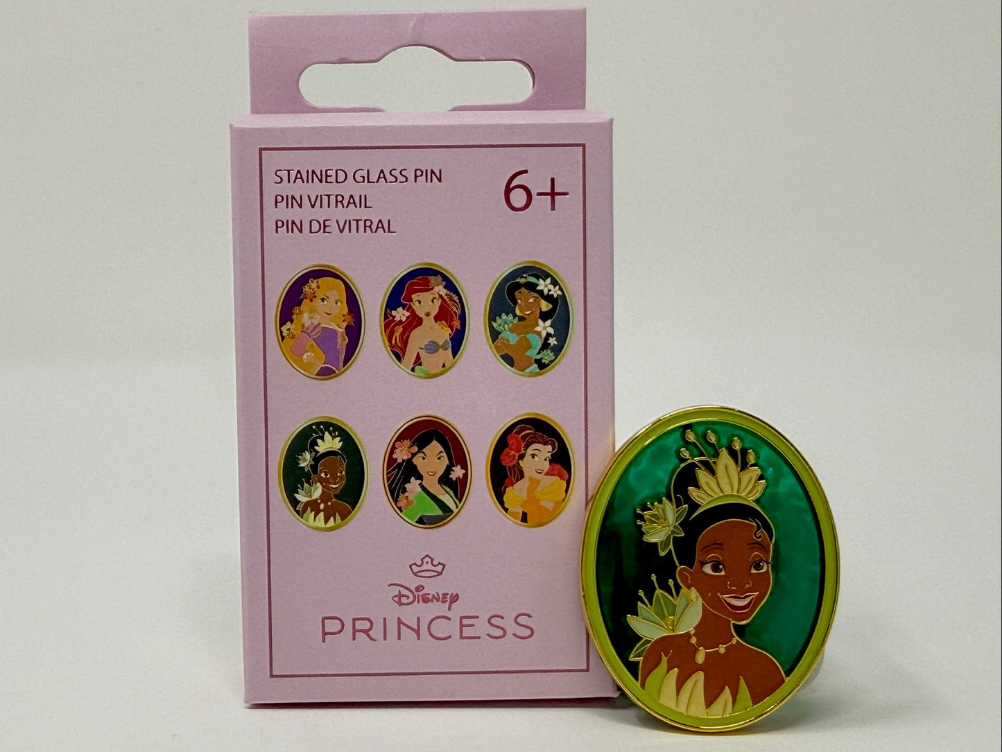 Loungefly Disney Princesses Floral Portraits Stained Glass Princess Tiana Pin