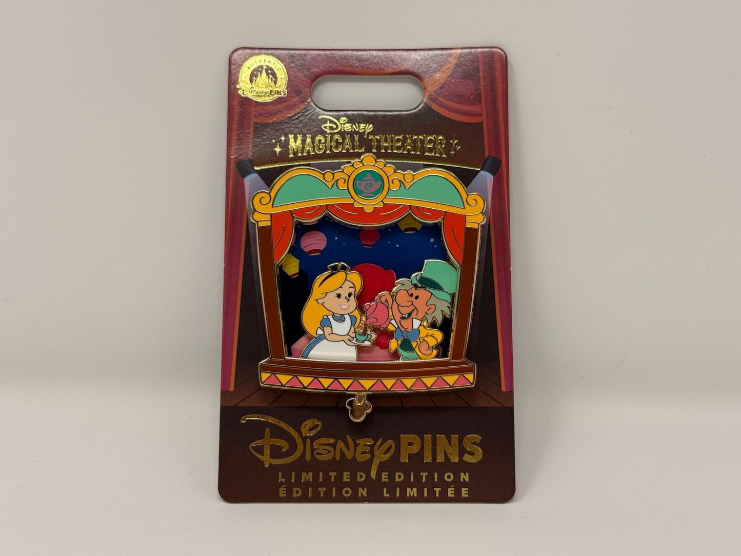 Disney Magical Theater Alice In Wonderland And Mad Hatter Slider Pin