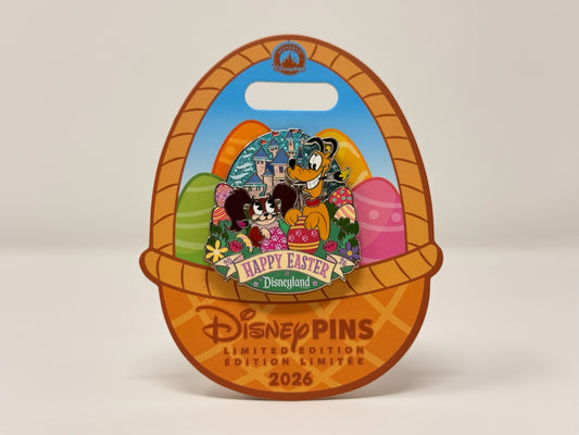 2026 Disneyland Happy Easter Pin Pluto And Fifi Decorating Eggs Limited Edition
