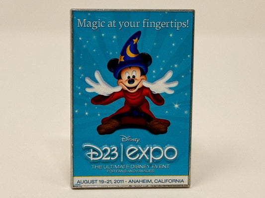 Disney D23 Through the Years Mystery Event Poster 2011 Sorcerer Mickey Mouse Pin