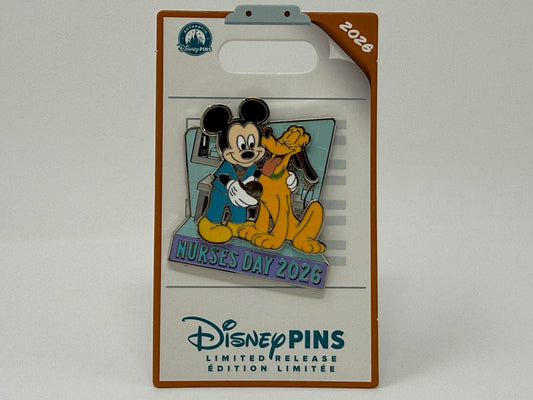 Disney Parks Nurses Day 2026 with Mickey and Pluto Pin- Limited Release