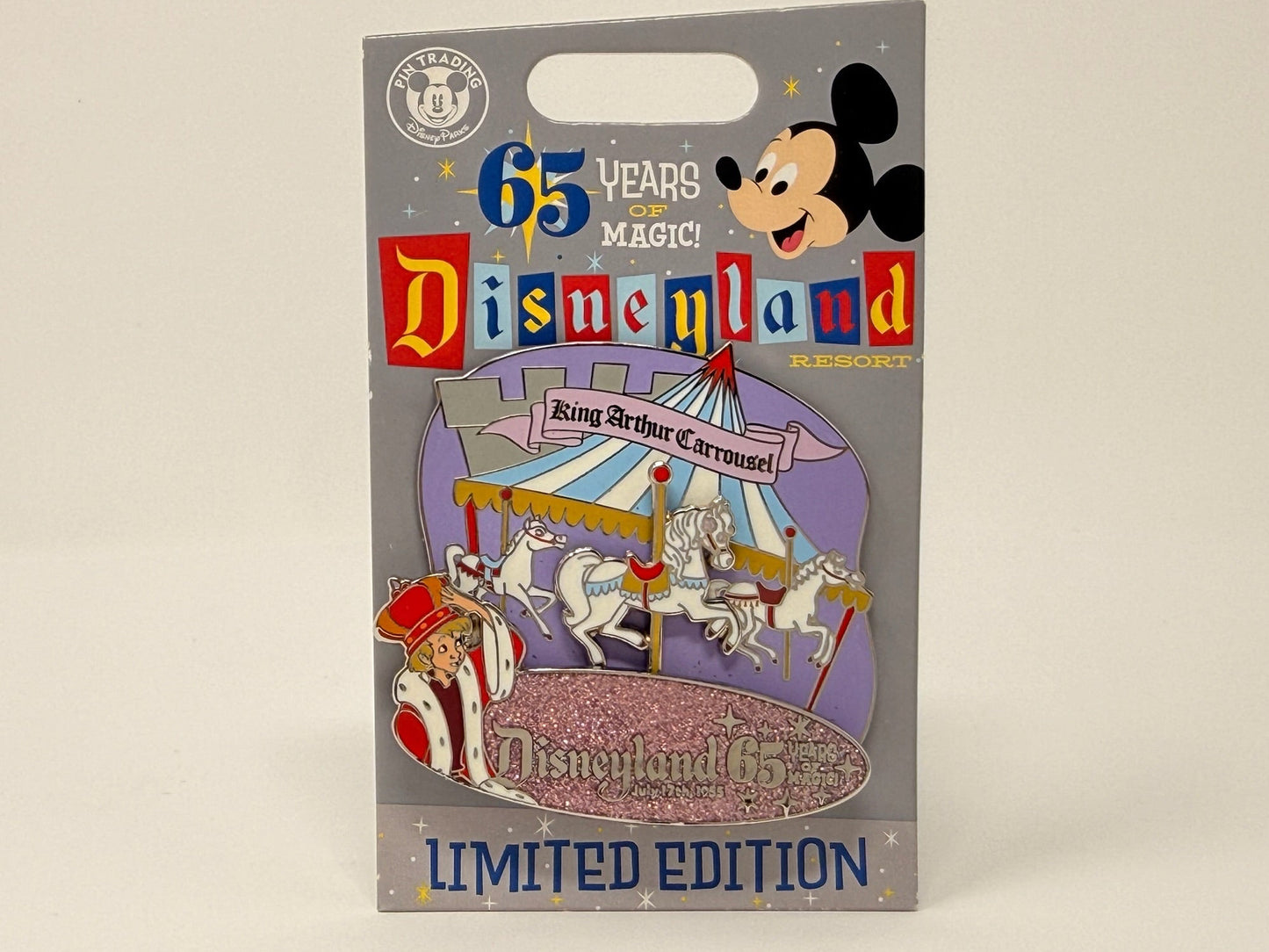 Disneyland 65 Years of Magic King Arthur's Carousel Pin