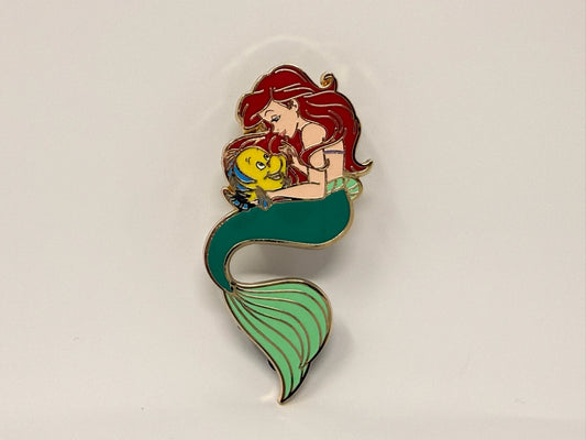 PALM The Little Mermaid Ariel And Flounder Jumbo Collectible Trading Pin